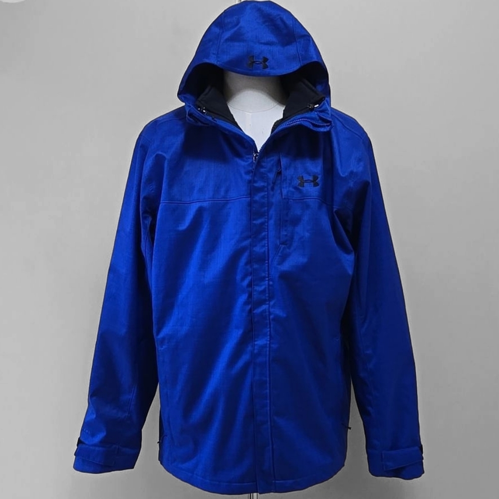 Under Armour Infrared Storm Fleece Insulated Jacket‎ Coldgear Men XL Blue Black